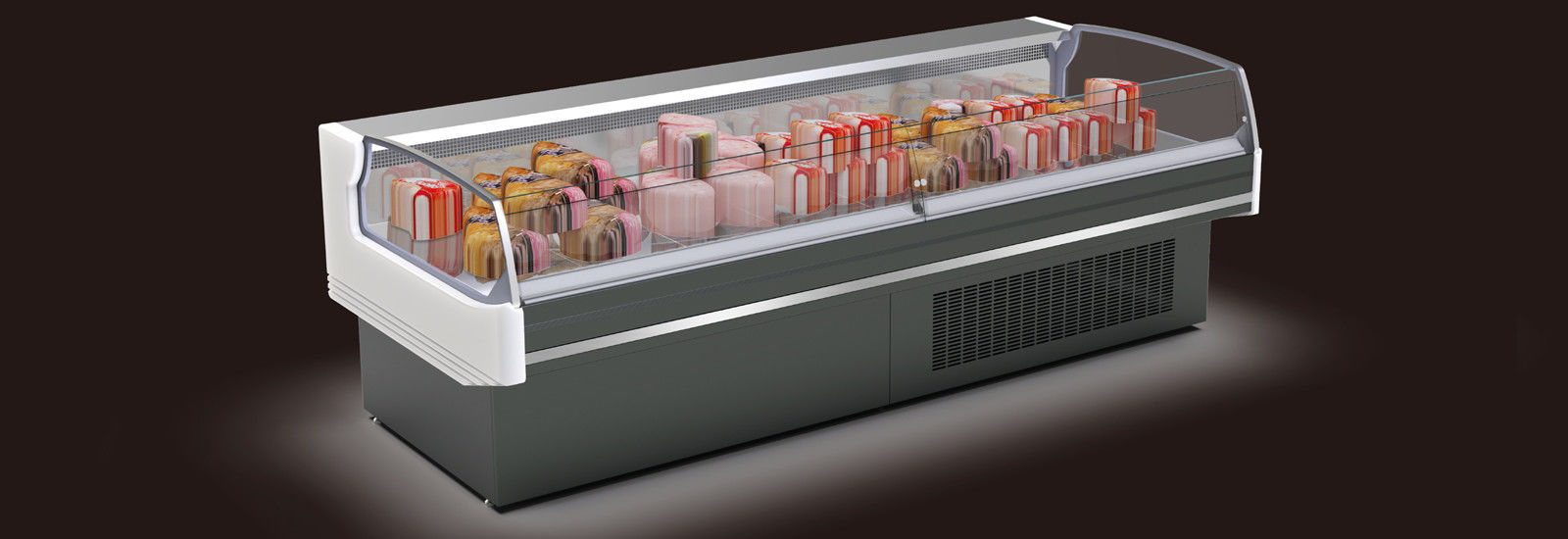 Refrigeratore aperto della vetrina