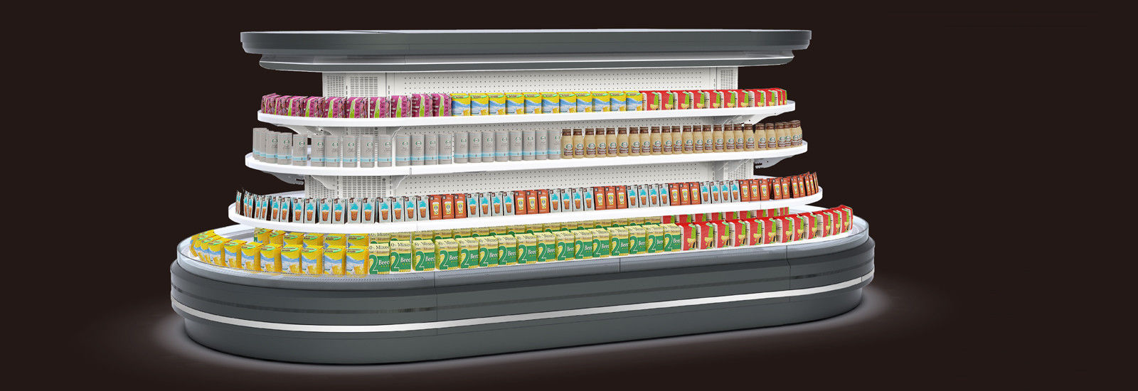 Refrigeratore aperto dell'esposizione